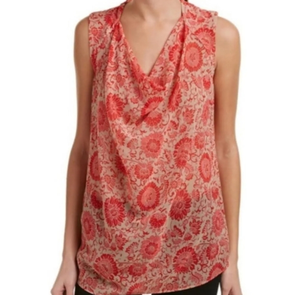CAbi Tops - Cabi 5037 Vita Floral Sleeveless Drape Blouse SMALL